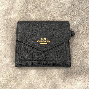 Authentic Coach Trifold Wallet- Black